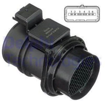 DELPHI Luftmassenmesser Luftmengenmesser LMM AF10369-12B1 - Bild 1 von 2