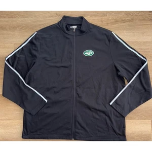 NWOT Men's New York Jets NFL Team Apparel Full Zip Track Jacket - 2XL - Black - Picture 1 of 5