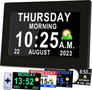 El último reloj calendario digital grande de 7 pulgadas con horario de verano automático, 20 recordatorios personalizados... - Imagen 1 de 9