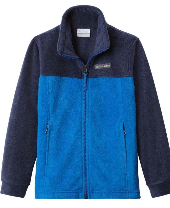 Boys XL Blue Columbia fleece outer shell jacket