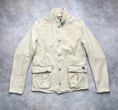 g star raw cargo line distressed faded jacket - Image 1 of 4