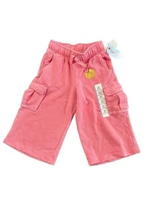 Cat & Jack Girls Size 3T Pink Crop Pants Cargo Pockets Elastic Drawstring Waist - Picture 1 of 8