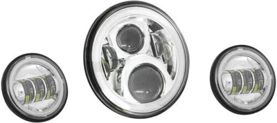 Letric Lighting Co. 7in. Premium LED Kit with Full-HALO for Indian - Chrome - Image 1 of 3