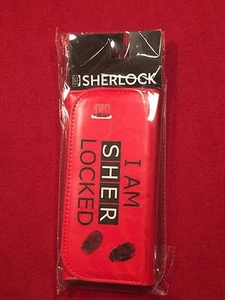 Red Sherlock Holmes Women's Wallet Clutch NEW MIP I Am Sher Locked - Picture 1 of 3