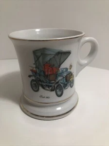 Vintage Mustache Mug Fiat 1901 Gold Trim 3.5 X 4 - Picture 1 of 8