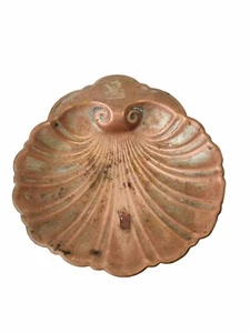 Antik F.B. Rogers Silber auf Kupfer Muschel Schale Jakobsmuschel Bonboniere Aschenbecher Löwe - Bild 1 von 8