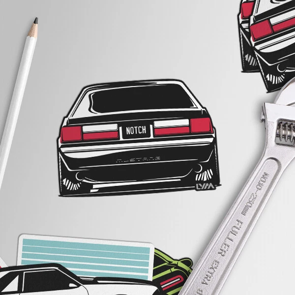 Calcomanía/pegatina trasera Fox Body Ford Mustang GT/Notch/LX Foto 1 de 1