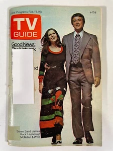 1973 TV GUIDE Susan Saint James Rock Hudson NY Metro Edition Address Label - Bild 1 von 2