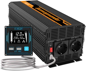 Convertitore 3000W DC 12V AC 220V Power Inverter trasformatore 2.1A USB - Foto 1 di 12