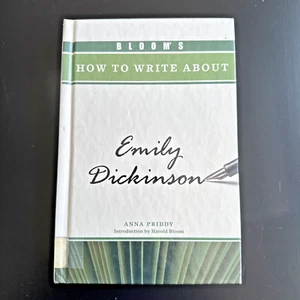 ⭐🦄 How to Write About Emily Dickinson (2007, HC)by Anna Priddy – Bloom's Series - Picture 1 of 4
