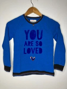 Mim-Pi Girls Size 140 10 You Are So Loved Blue Long Sleeve Top - Picture 1 of 9