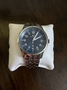 Tommy Hilfiger Men’s Date Blue Dial Stainless Steel Wrist Watch - Picture 1 of 12
