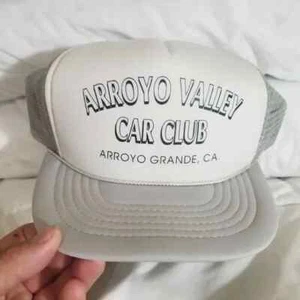 VINTAGE TRUCKER HAT NEW ARROYO VALLEY CAR CLUB 1980S - Picture 1 of 6