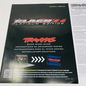 Traxxas Slash 4x4 Platinum Edition Model 6804R Quick Start Guide Manual Pack New - Picture 1 of 12