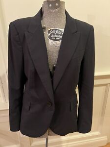 Zara Woman Black Blazer Jacket Lined Made in Spain Size 8