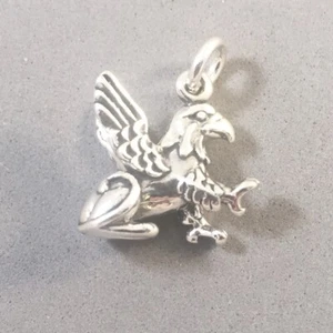 .925 Sterling Silber 3-D GRIFFIN CHARM Greif Löwe Adler Griechisch NEU 925 MY04 - Bild 1 von 6