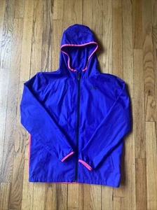 Large youth Under Armour girls jacket, Spring Jacket, Light, Purple, Neon Pink - Picture 1 of 8