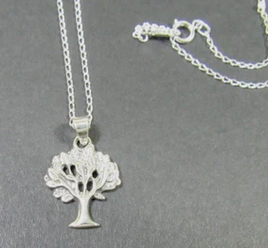 Womens Tree of Life Necklace Pendant 8 inch chain Stamped 925 on loop - Picture 1 of 6