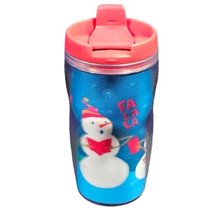 Starbucks Coffee Snowman Christmas Tumbler 2004 3D Lenticular 8 ounces Vintage - Picture 1 of 10