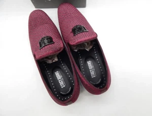Stacy Adams Men 14 M Shoes Swagger Studded Slip On Satin Burgundy 25228-601 - Picture 1 of 4