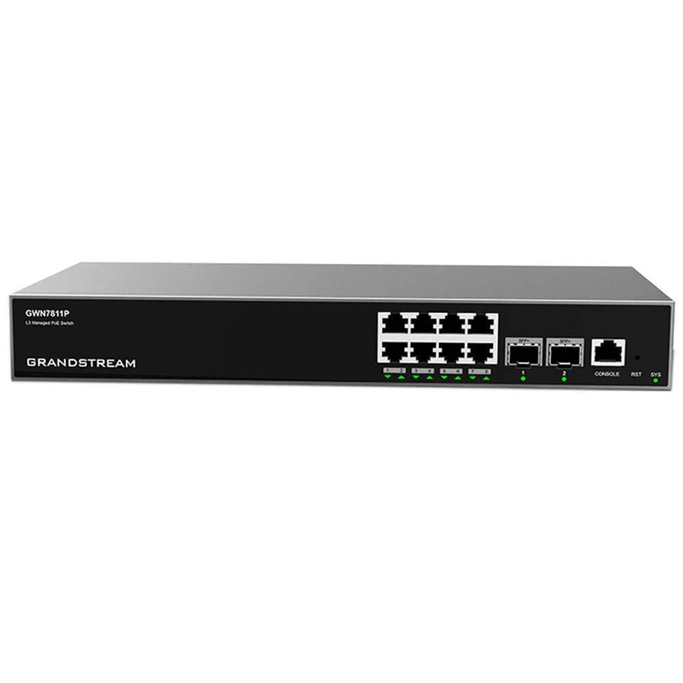 Conmutador PoE administrado Grandstream GWN7811P de 8 puertos Gigabit capa 3 Foto 1 de 1