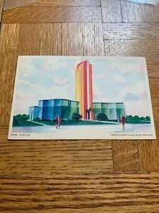 1933 Chicago, CENTURIO DEL PROGRESSO OWENS-ILLINOIS ART DECO COSTRUZIONE CARTOLINA - Foto 1 di 2