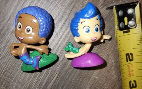 Lot Of (2) Bubble Guppies Cake Toppers Mini Figures Nickelodeon Toy Play Nick Jr