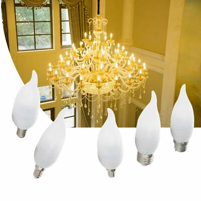 E12 E26 E27 E14 B22 3W LED Bulb Chandelier Flame Candle Light Lamp Save Energy - Image 1 of 4