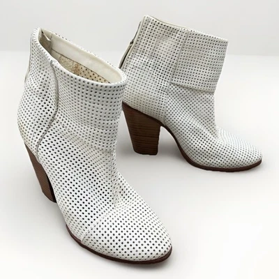 Botines clásicos Newbury RAG & BONE de cuero perforado blanco talla 37,5 Foto 1 de 4