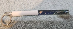 Vintage Floaty Pen STAR TREK NEXT GENERATION Raumschiff Schlüsselanhänger Made in Denmark - Bild 1 von 2