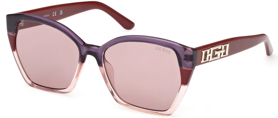 Guess GU 7912 GU7912  bordeaux striped bordeaux monocolor 71Y Sunglasses - Image 1 of 1