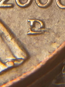 2006 D Lincoln Cent Struck Thru Broken D - Picture 1 of 5