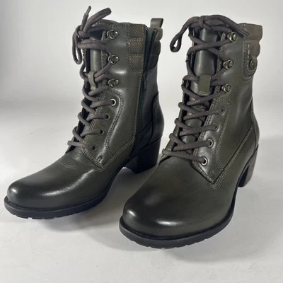 BOTA CASUAL TERRA DENALI ÂNCORA COURO VERDE OLIVA tamanho 9,5 M zíper - Imagem 1 de 4