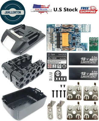 JANLLENTON BL1830 BL1860 Battery housing repair kit with PCB Board for Makita 18V 6.0Ah