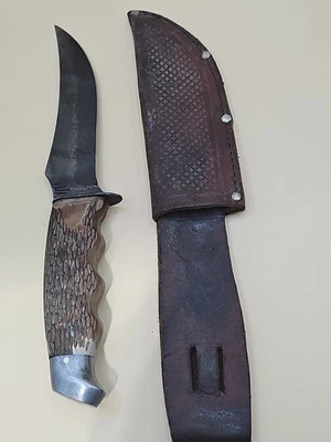 CUCHILLO DE CAZA SCHRADE - WALDEN N.Y. U.S.A. 148 DE COLECCIÓN HOJA FIJA 5" con FUNDA Foto 1 de 4
