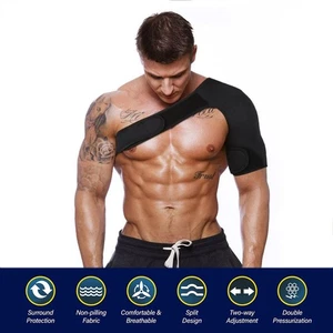 Schulterbandage Unterstützung Kompressionshülse gerissen Rotatorenmanschette Linderung Gelenk AC Schmerzen - Bild 1 von 10