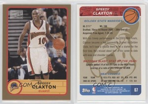 2003-04 Bazooka Gold Speedy Claxton #67