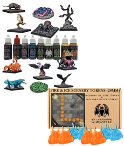 Fire Ice Tokens | Flame Frost | 10X Army Painter Paints | 11x Fantasy Miniatures - Picture 1 of 19