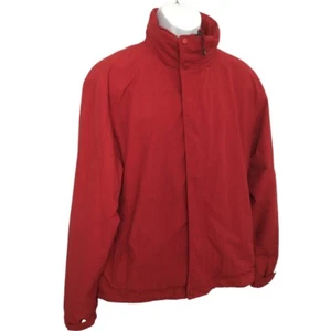 LL Bean Mens Coat L Vintage Jacket Parka 90s Red All Conditions Nylon Hood OBCY9 - Picture 1 of 22