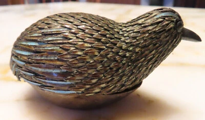 Antigua caja/caja de anillo HECHA A MANO ESTERLINA, filigrana y esmalte Quayle Foto 1 de 4