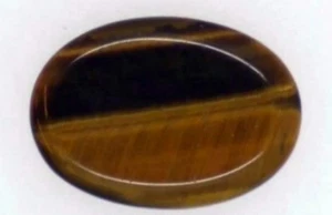 OJO DE TIGRE 18 x 13 MM CORTE OVALADO CABUJÓN SUPERIOR PLANO TODO NATURAL - Imagen 1 de 1