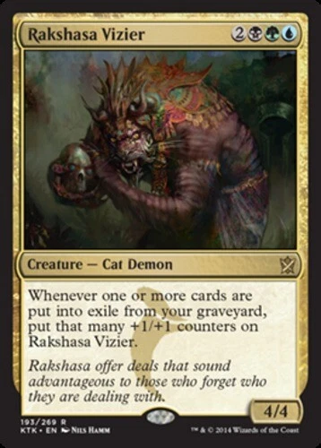 Rakshasa Vizier - Foil ~ Moderately Played Khans of Tarkir MTG Magic UltimateMTG - Image 1 of 1