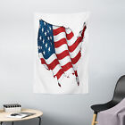 World Map Tapestry United States Flag