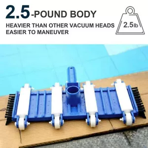 U.S. Pool Supply Deluxe Weighted Pool Vacuum Head, Protection Bumper, Liners - Picture 1 of 12