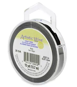 Alambre artístico negro calibre 20 resistente al deslustre alambre negro 15 yardas - Imagen 1 de 1