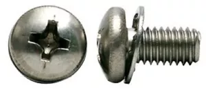 #4-40 X 3/16 Pan Phillip con bloqueo interno de dientes arandela tornillo de máquina (100) SEMS - Imagen 1 de 1