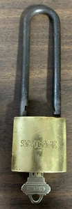 Vintage Large Brass Schlage Padlock With Key Heavy Duty 6 1/4” VERY RARE FIND - Picture 1 of 11
