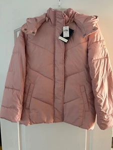 NWT Gap Kids Girls XXL Pink Puffer Jacket Water Repellent Zip Up Coat New - Picture 1 of 9