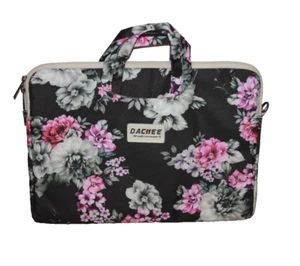 Dachee PC Case 15.5x11.5 Notebook Waterproof Black Pink Purple Floral NWOT - Picture 1 of 3