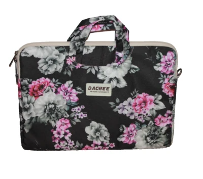 Estuche para PC Dachee 15,5x11,5 Notebook Impermeable Negro Rosa Púrpura Floral Nuevo sin Etiquetas Foto 1 de 3